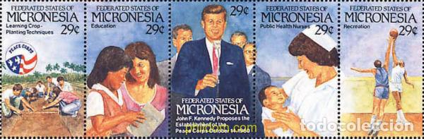 Briefmarken: 6138 MNH MICRONESIA 1992 25 ANIVERSARIO DE LA PRESENCIA DE LOS CUERPOS DE LA PAZ