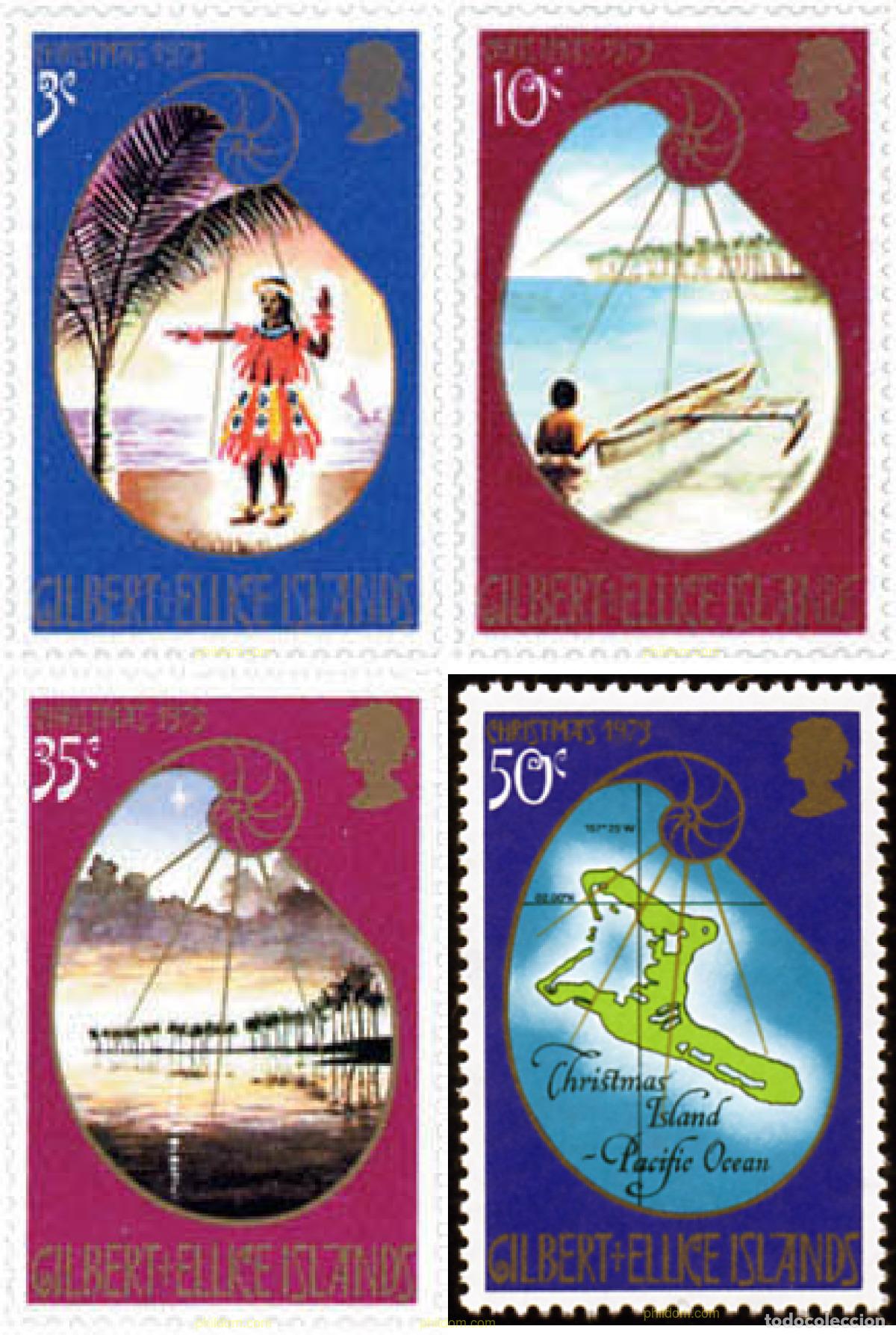 Sellos: 43698 MNH GILBERT Y ELLICE 1973 NAVIDAD