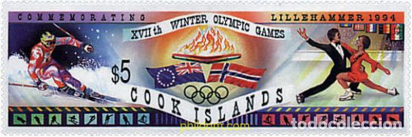 Sellos: 70712 MNH COOK Islas 1994 17 JUEGOS OLIMPICOS INVIERNO LILLEHAMMER 1994