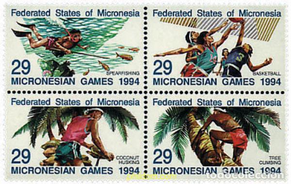Sellos: 6139 MNH MICRONESIA 1994 JUEGOS POPULARES