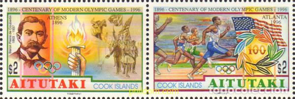 Sellos: 657212 MNH AITUTAKI 1996 CENTENARIO DE LOS JUEGOS OLIMPICOS