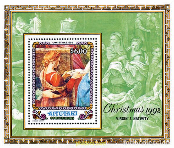 Sellos: 29167 MNH AITUTAKI 1992 NAVIDAD. PINTURAS DE RENI