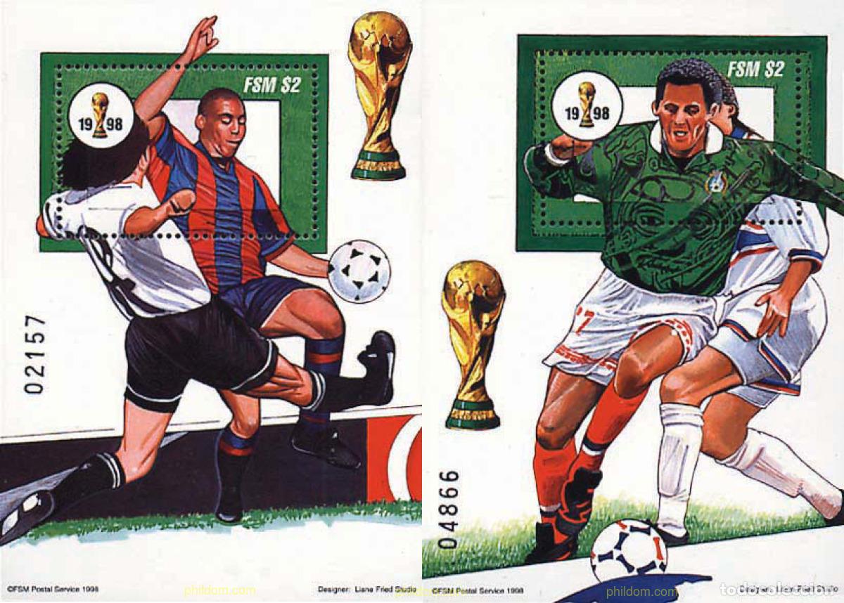 Sellos: 666710 MNH MICRONESIA 1998 COPA DEL MUNDO DE FUTBOL. FRANCIA-98