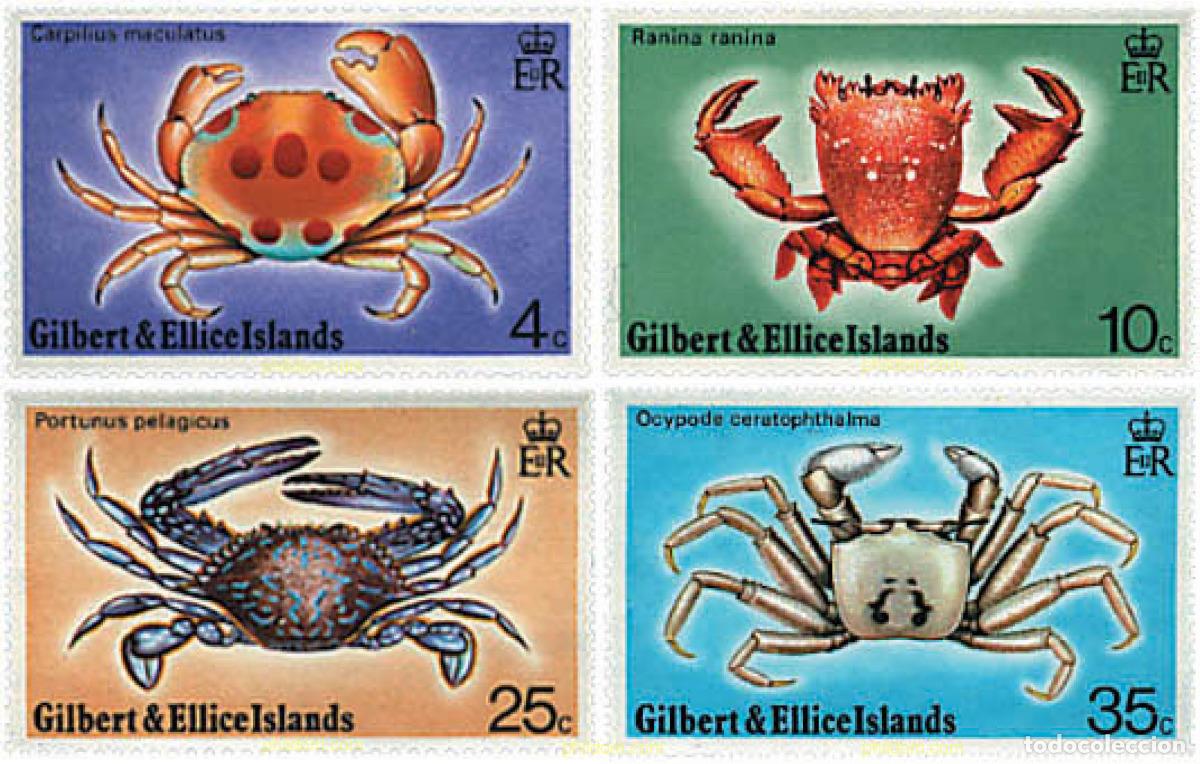 Sellos: 43711 MNH GILBERT Y ELLICE 1975 CRUSTACEOS