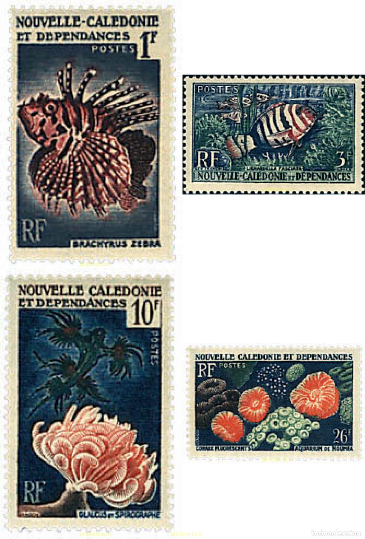 Selos: 44442 MNH NUEVA CALEDONIA 1959 CORALES Y PECES