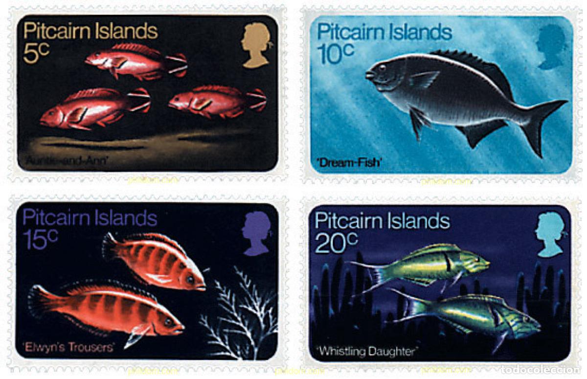 Sellos: 28428 MNH PITCAIRN Islas 1970 PECES