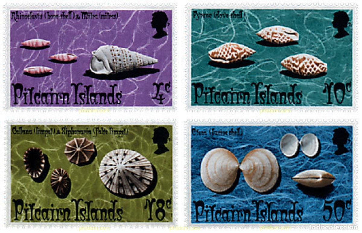 Sellos: 45237 MNH PITCAIRN Islas 1974 CONCHAS
