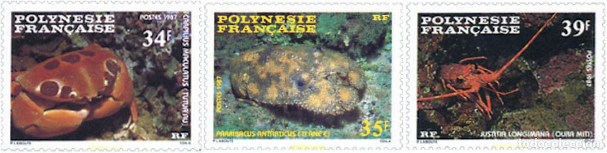 Sellos: 43621 MNH POLINESIA FRANCESA 1987 CRUSTACEOS