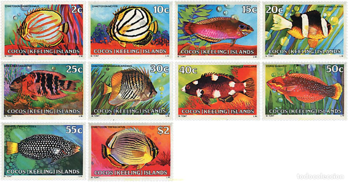 Sellos: 302582 MNH COCOS Islas 1979 PECES DE LAS ISLAS COCOS