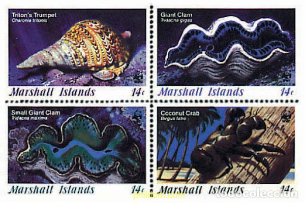 Sellos: 5204 MNH MARSHALL Islas 1986 FAUNA MARINA