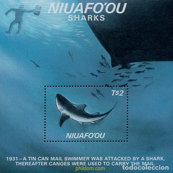 Sellos: 44758 MNH NIUAFO OU 1987 FAUNA MARINA. TIBURONES