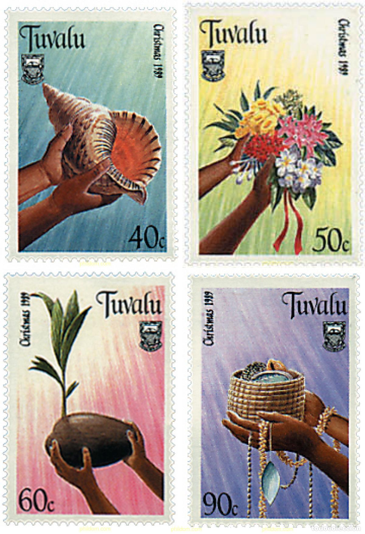Sellos: 92080 MNH TUVALU 1989 NAVIDAD