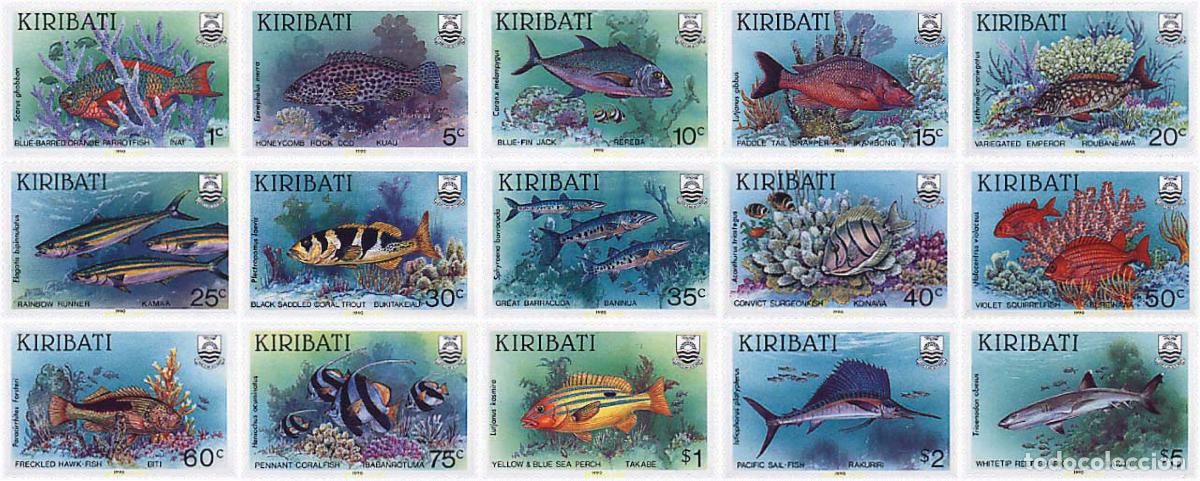 Sellos: 92423 MNH KIRIBATI 1990 FAUNA MARINA