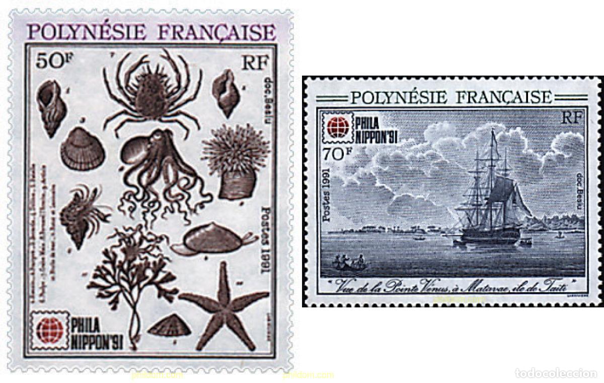 Sellos: 43636 MNH POLINESIA FRANCESA 1991 FAUNA MARINA