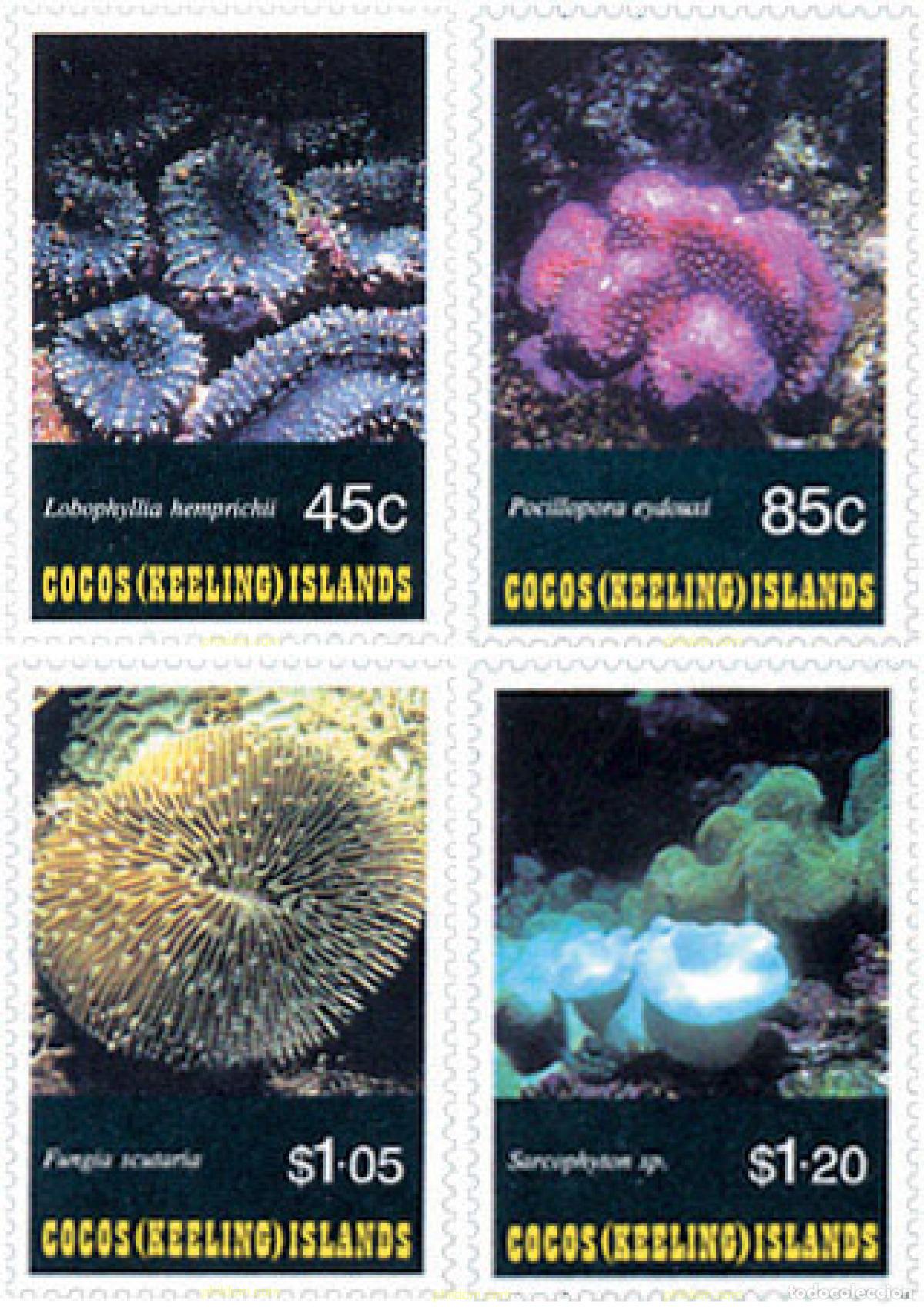 Sellos: 44263 MNH COCOS Islas 1993 CORALES