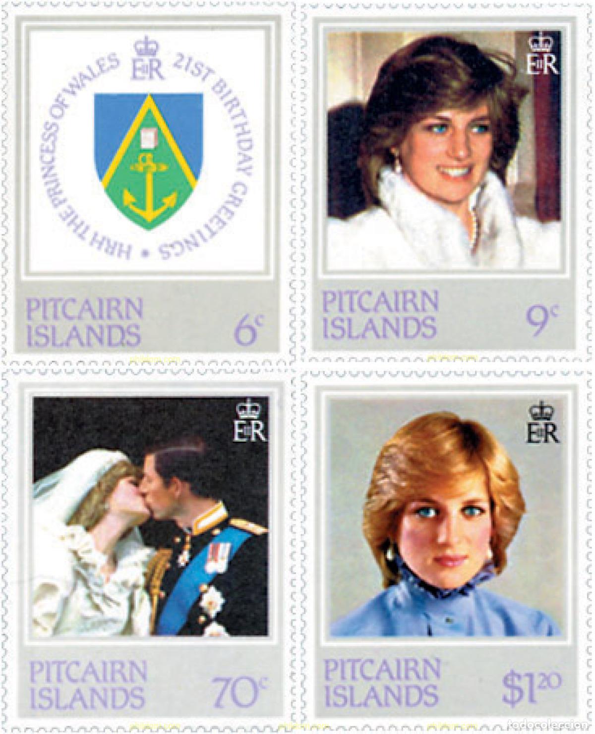 Sellos: 45270 MNH PITCAIRN Islas 1982 21 ANIVERSARIO DE DIANA PRINCESA DE GALES