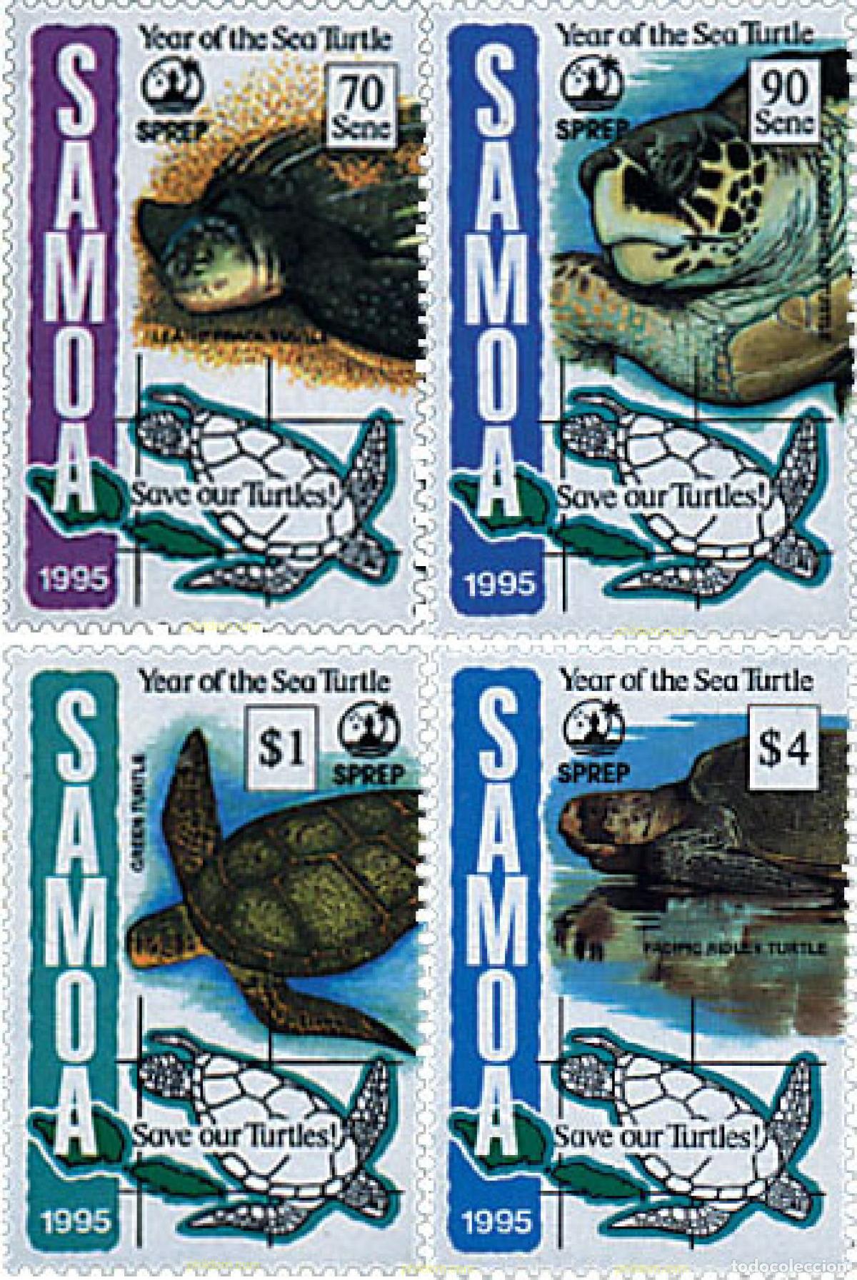 Briefmarken: 45557 MNH SAMOA 1995 TORTUGAS MARINAS