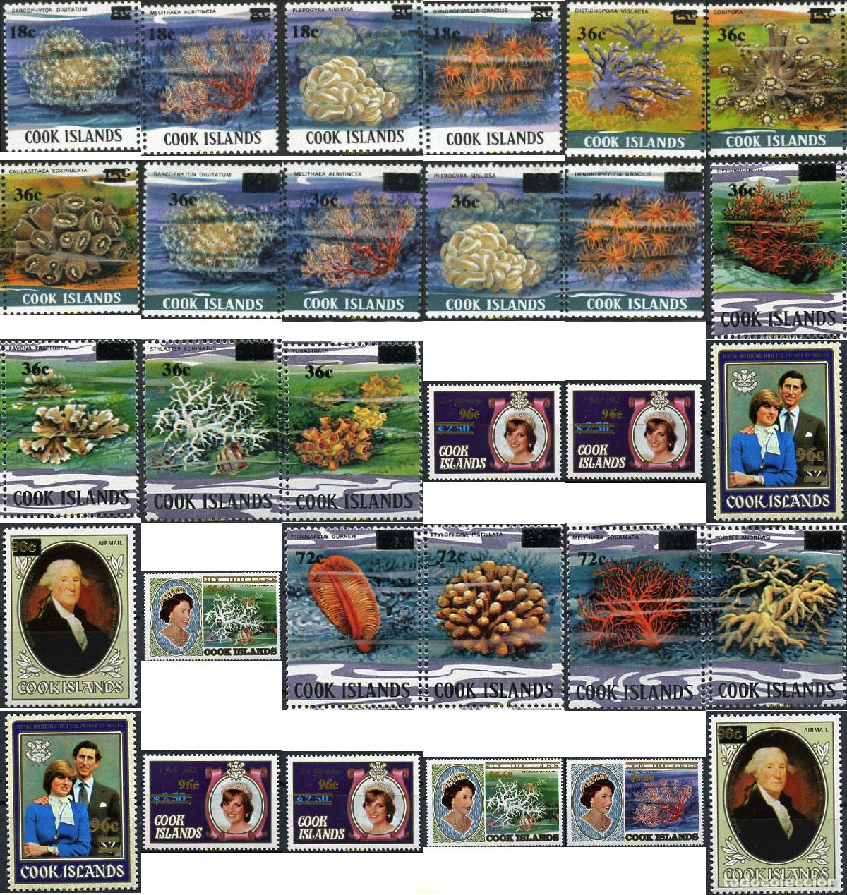 Briefmarken: 53220 MNH COOK Islas 1983 CORALES DE LAS ISLAS DEL PACIFICO