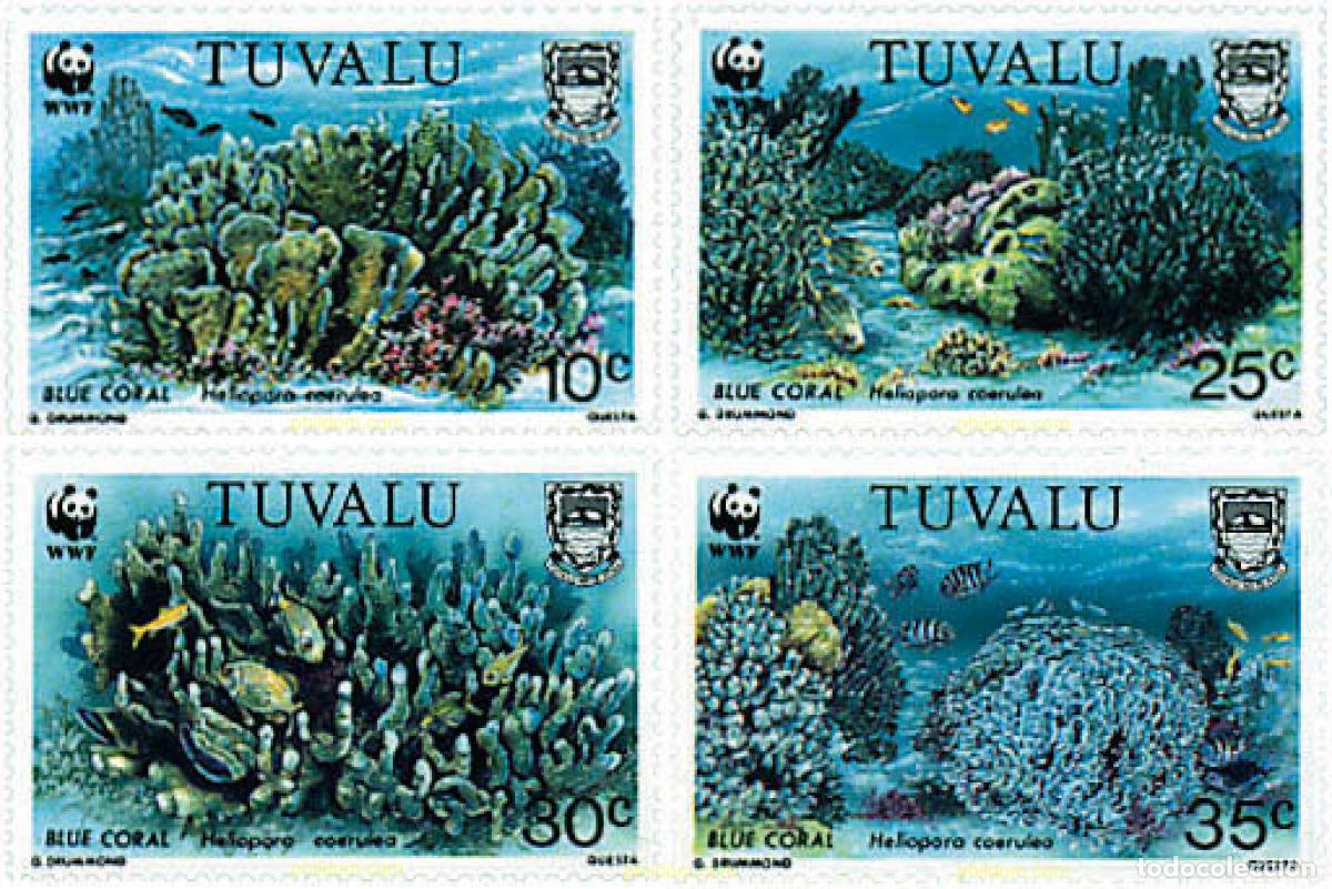 Sellos: 74104 MNH TUVALU 1992 CORAL AZUL