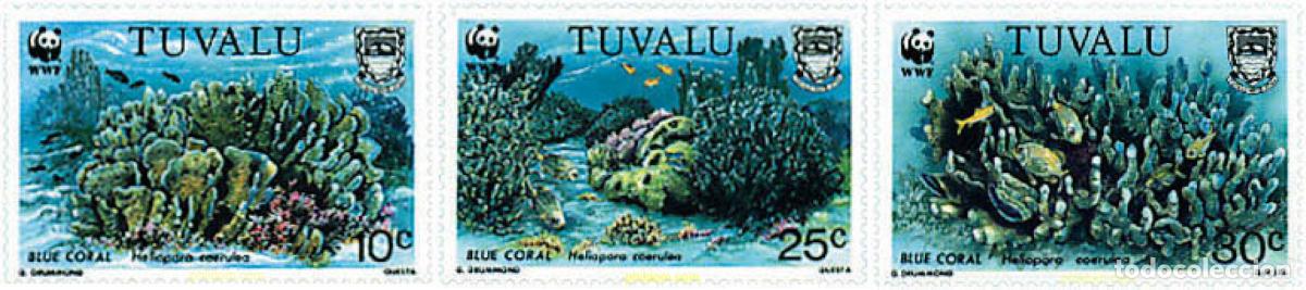 Sellos: 275305 MNH TUVALU 1992 CORAL AZUL