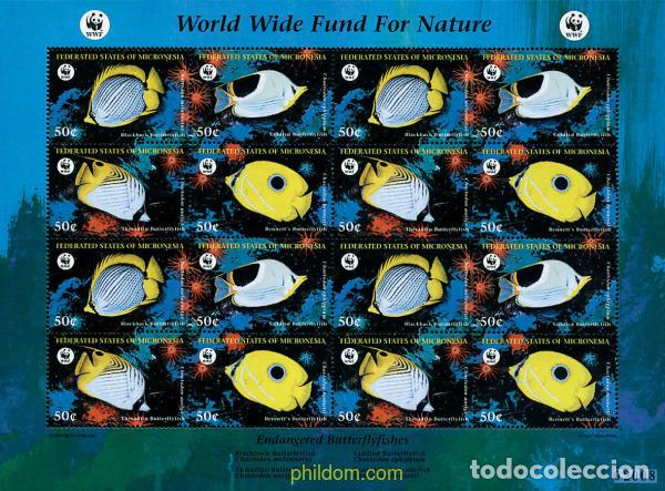 Sellos: 12677 MNH MICRONESIA 1997 PECES MARIPOSA EN PELIGRO DE EXTINCION
