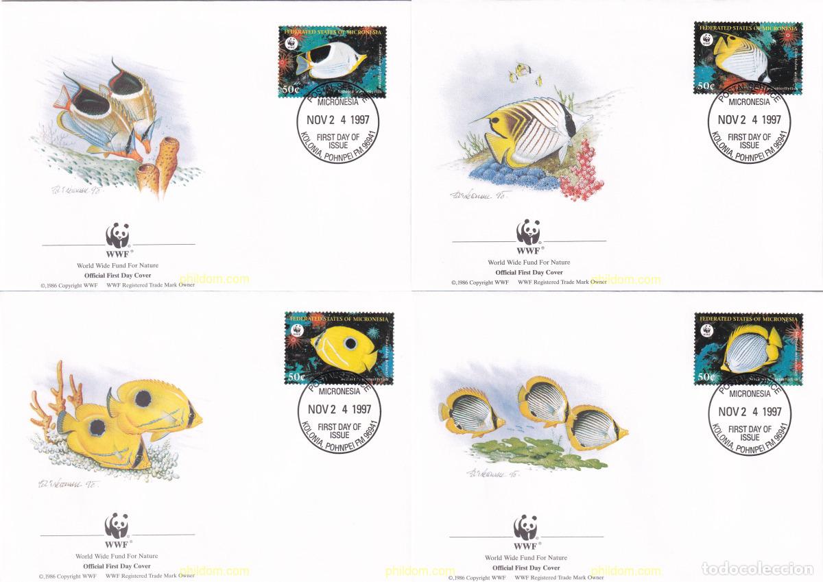 Sellos: 23220 MNH MICRONESIA 1997 PECES MARIPOSA EN PELIGRO DE EXTINCION