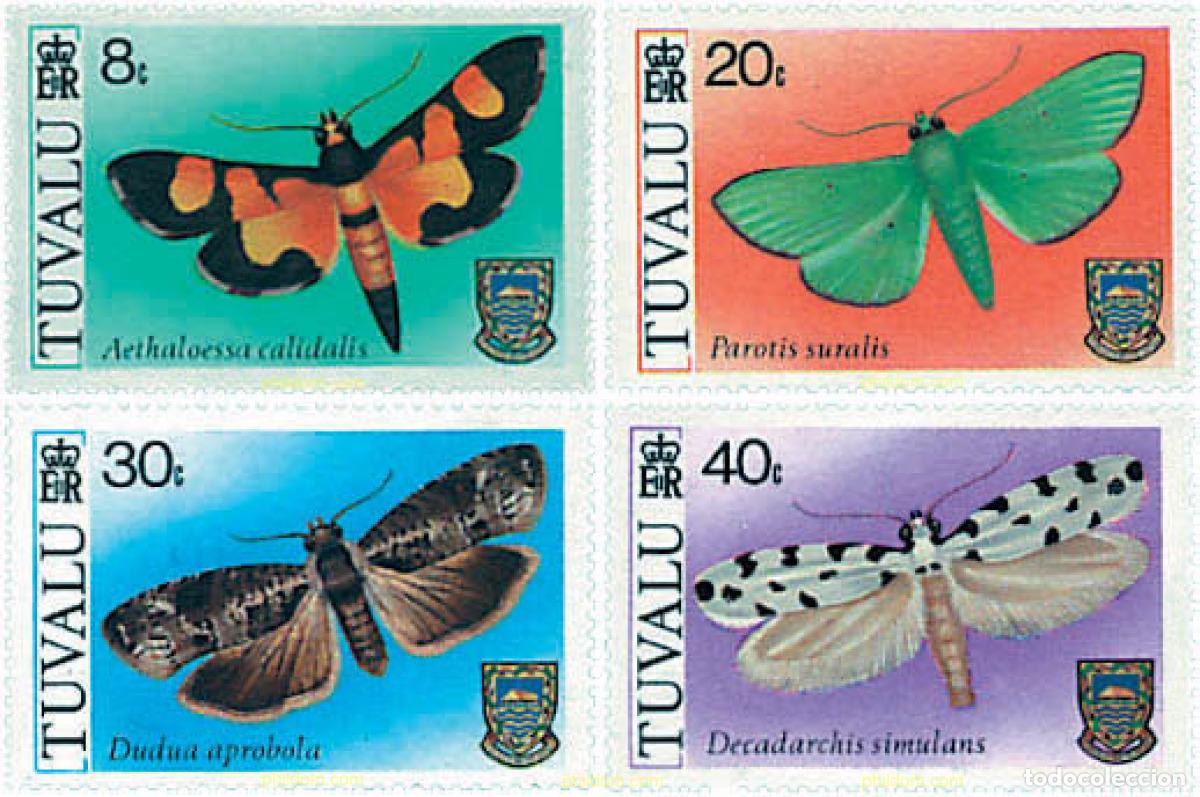 Sellos: 76840 MNH TUVALU 1980 MARIPOSAS NOCTURNAS