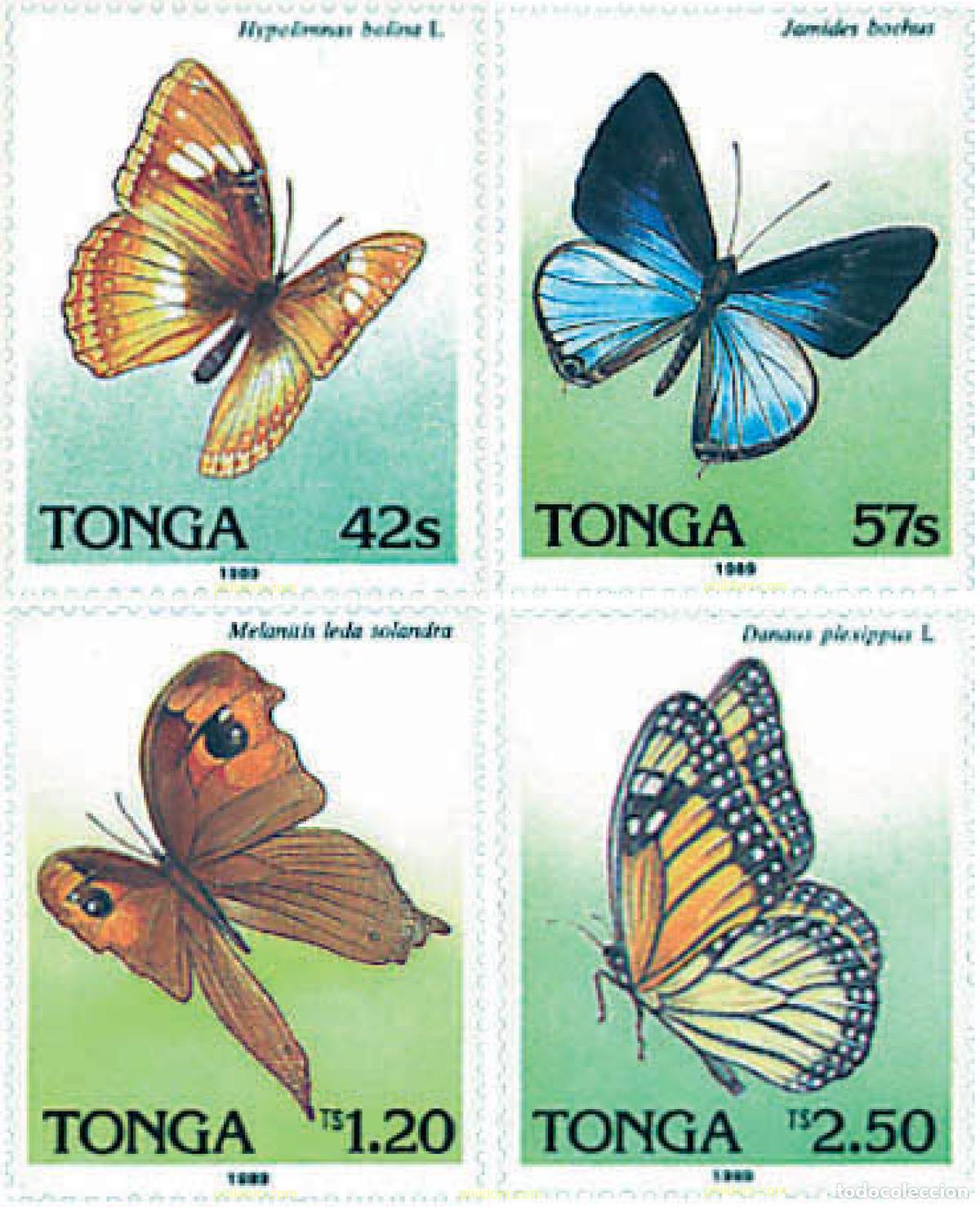 Sellos: 77031 MNH TONGA 1989 MARIPOSAS