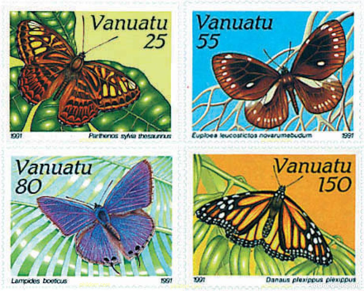 Sellos: 77324 MNH VANUATU 1991 MARIPOSAS