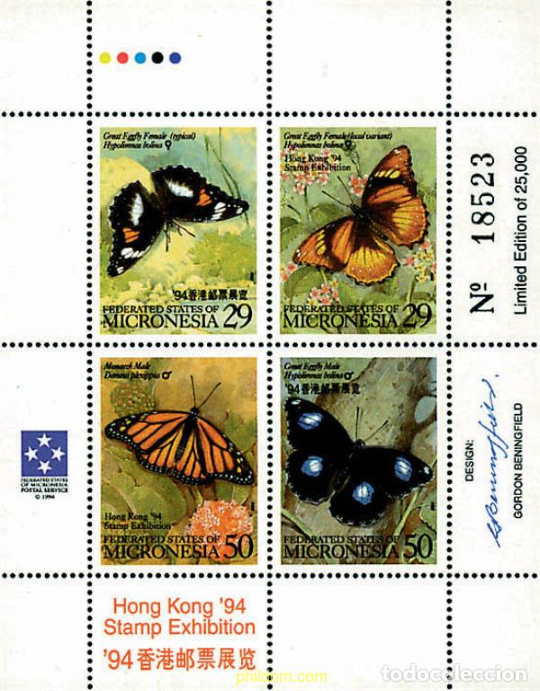 Sellos: 294071 MNH MICRONESIA 1994 HONG KONG 94. EXPOSICION FILATELICA INTERNACIONAL