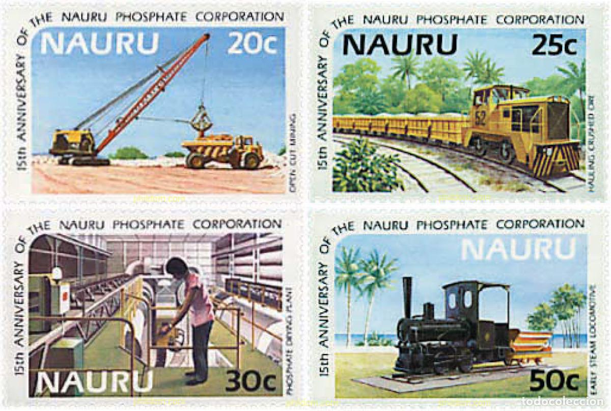Sellos: 56259 MNH NAURU 1985 15 ANIVERSARIO DE LA SOCIEDAD DE FOSFATOS DE NAURU