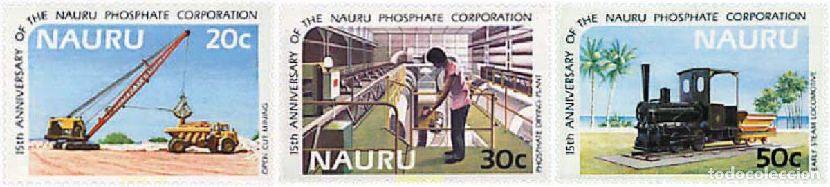 Sellos: 364668 MNH NAURU 1985 15 ANIVERSARIO DE LA SOCIEDAD DE FOSFATOS DE NAURU