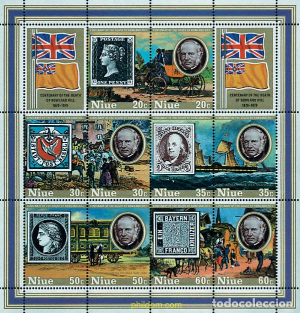 Sellos: 56737 MNH NIUE 1979 CENTENARIO DE LA MUERTE DE SIR ROWLAND HILL