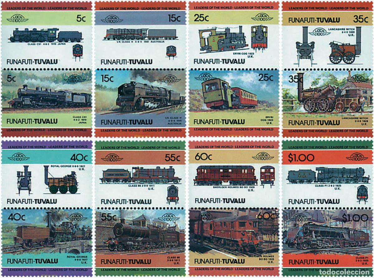 Sellos: 6338 MNH TUVALU. Funafuti 1984 LOCOMOTORAS