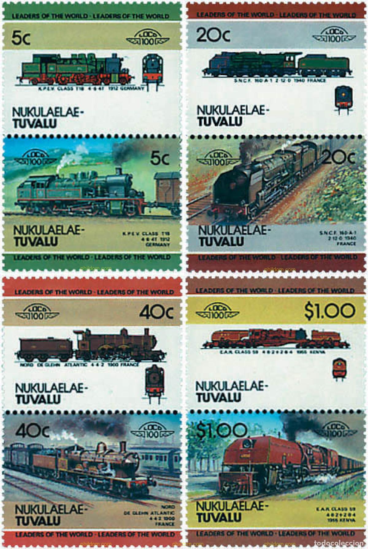 Sellos: 6352 MNH TUVALU. Nukulaelae 1984 LOCOMOTORAS