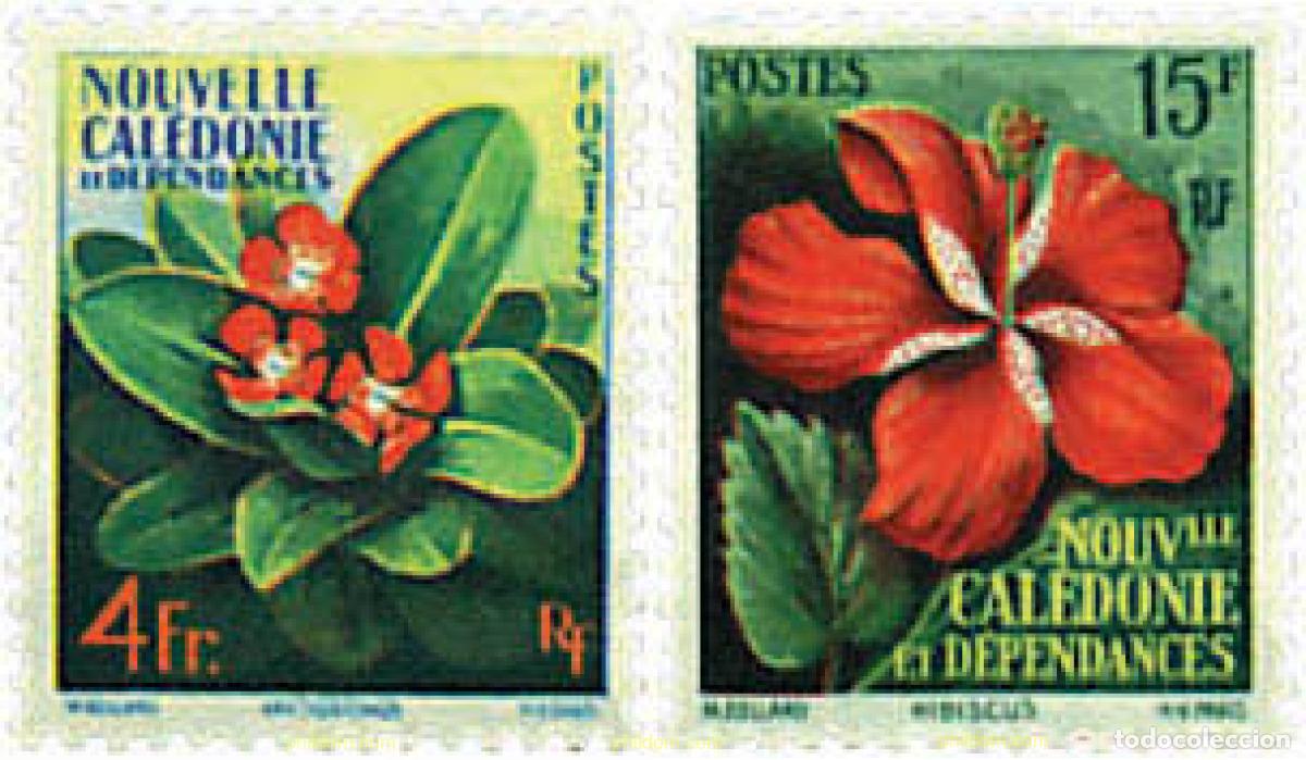 Sellos: 339147 HINGED NUEVA CALEDONIA 1958 FLORES