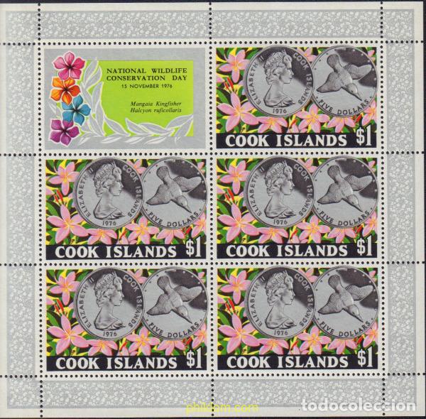 Sellos: 267600 MNH COOK Islas 1976 DIA DE LA CONSERVACION DE LA NATURALEZA