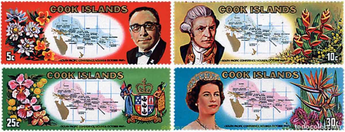 Sellos: 95123 MNH COOK Islas 1969 SESION DE LA COMISION CONSULTIVA DEL PACIFICO SUR