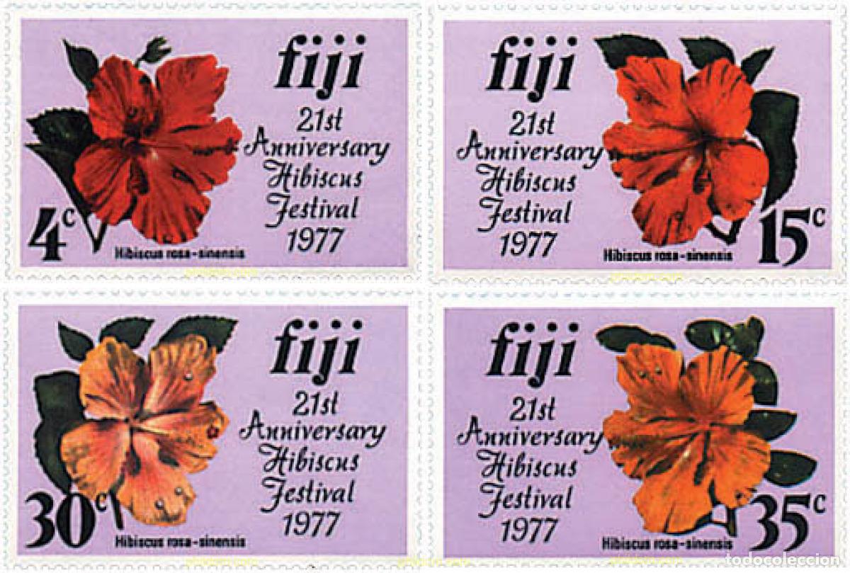 Sellos: 88910 MNH FIJI 1977 21 FESTIVAL DEL HIBISCUS