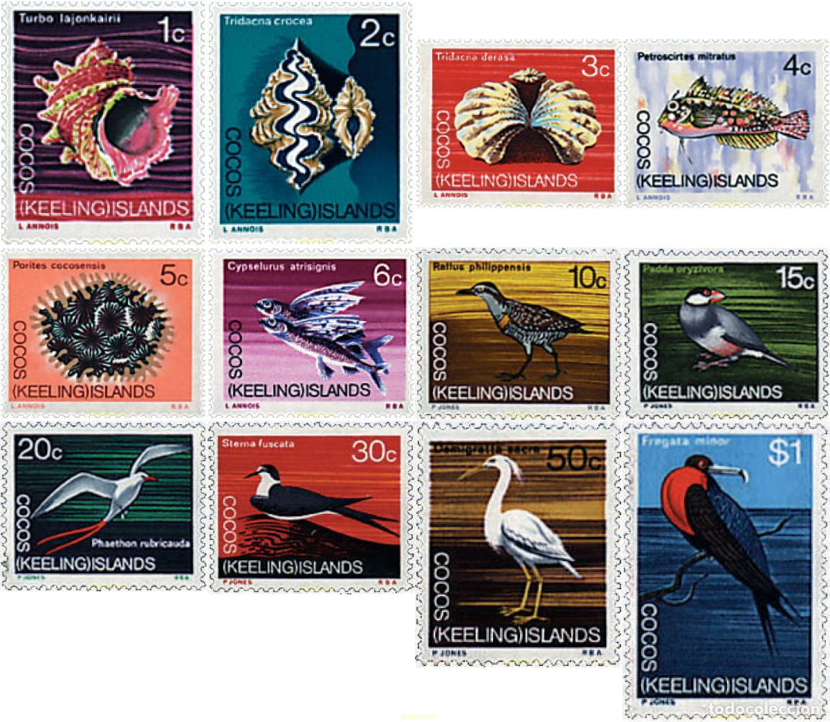 Sellos: 44223 MNH COCOS Islas 1969 MOTIVOS VARIOS