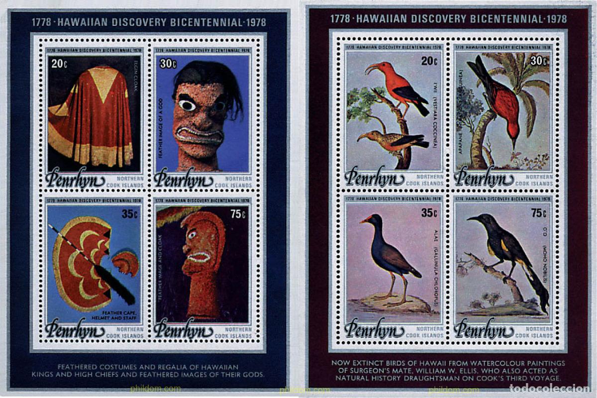 Sellos: 63300 MNH PENRHYN 1978 BICENTENARIO DEL DESCUBRIMIENTO DE LAS ISLAS HAWAI