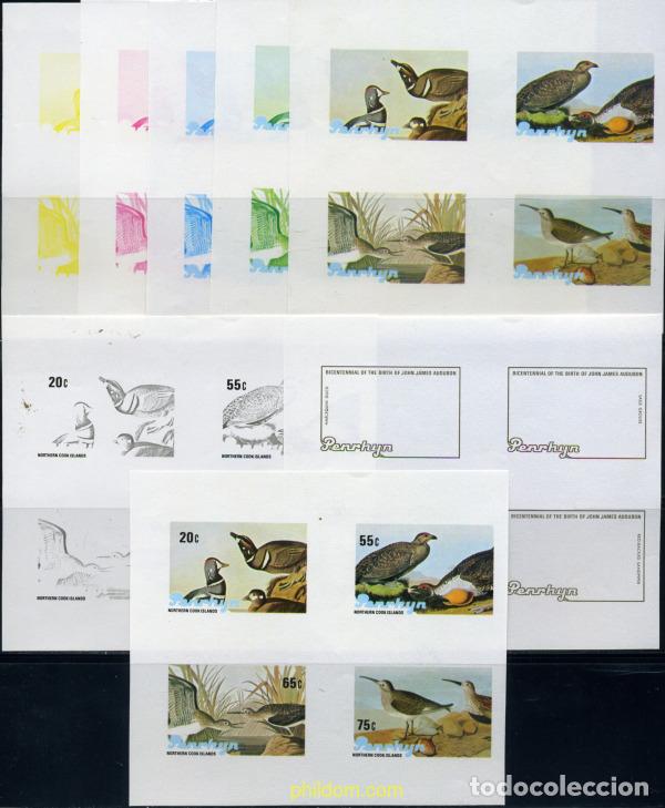 Sellos: 221185 MNH PENRHYN 1985 BICENTENARIO DEL NACIMIENTO DEL ORNITOLOGO J.J. AUDUBON