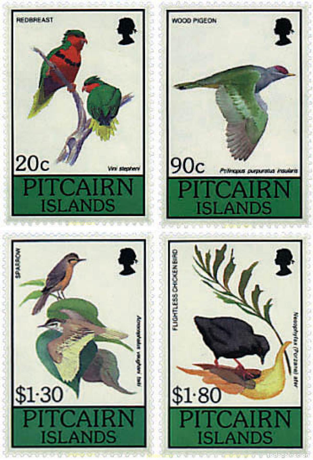 Sellos: 45255 MNH PITCAIRN Islas 1990 BIRDPEX 90. 20 CONGRESO INTERNACIONAL DE ORNITOLOGIA
