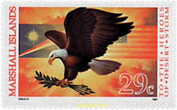Sellos: 44312 MNH MARSHALL Islas 1991 HOMENAJE A LOS HEROES DE LA GUERRA DEL GOLFO