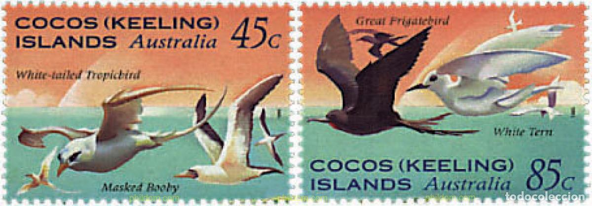 Sellos: 44267 MNH COCOS Islas 1995 AVES MARINAS