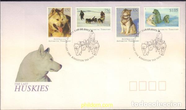 Sellos: 401394 MNH ANTARTIDA AUSTRALIANA 1994 PERROS DE TRINEO
