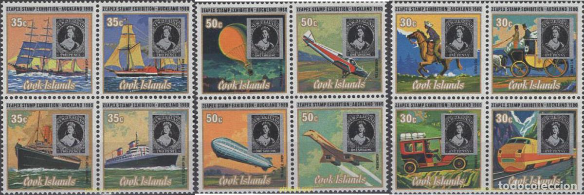 Sellos: 6607 MNH COOK Islas 1980 ZEAPEX 80. EXPOSICION FILATELICA INTERNACIONAL
