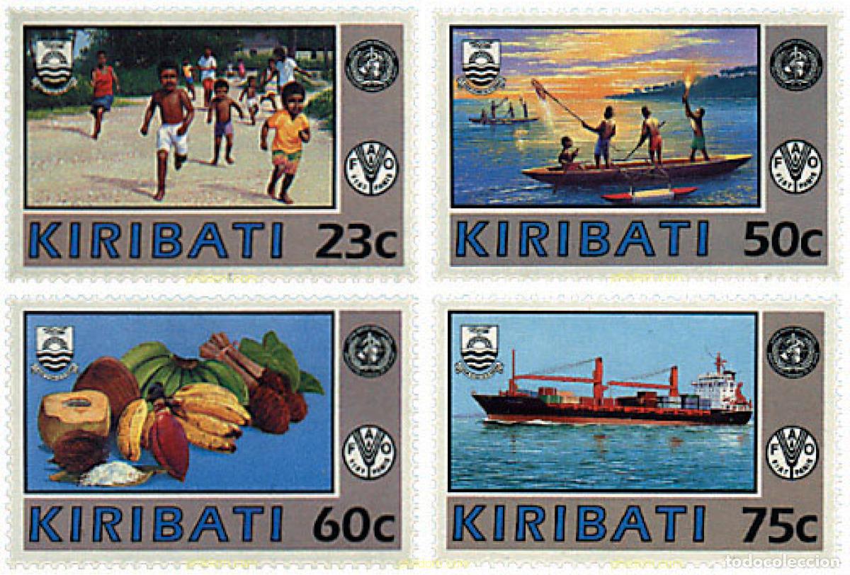Sellos: 44219 MNH KIRIBATI 1992 LA OMS Y LA FAO