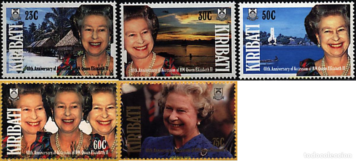 Francobolli: 40361 MNH KIRIBATI 1992 40 ANIVERSARIO DE LA SUBIDA AL TRONO DE ELISABETH II
