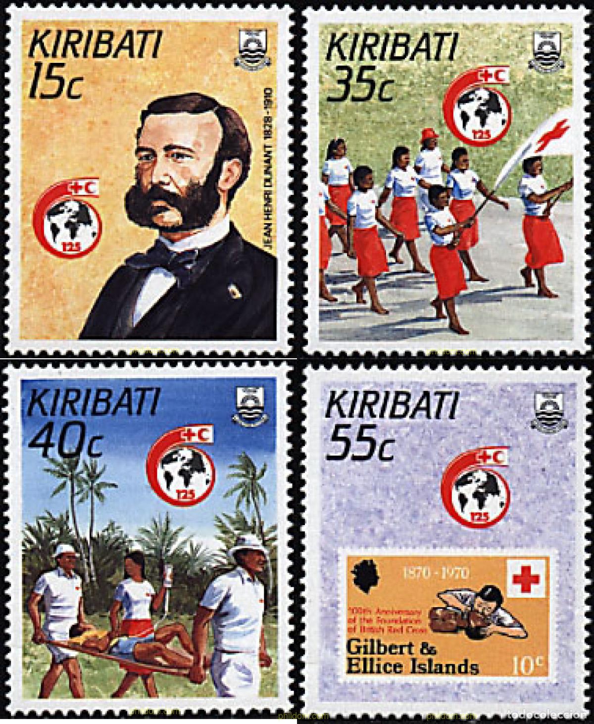 Francobolli: 44218 MNH KIRIBATI 1988 125 ANIVERSARIO DE LA CRUZ ROJA Y DE LA LUNA ROJA